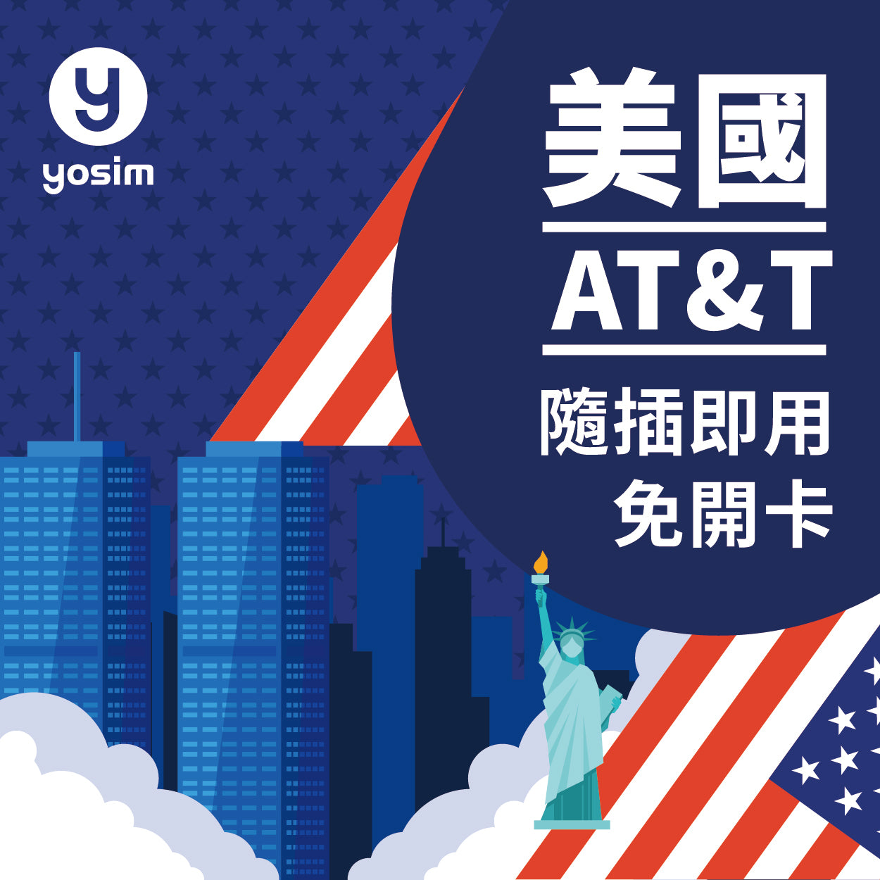 美國AT&T實體SIM卡 4G/5G高速上網吃到飽 適用紐約洛杉磯舊金山拉斯維加斯夏威夷全美各州
