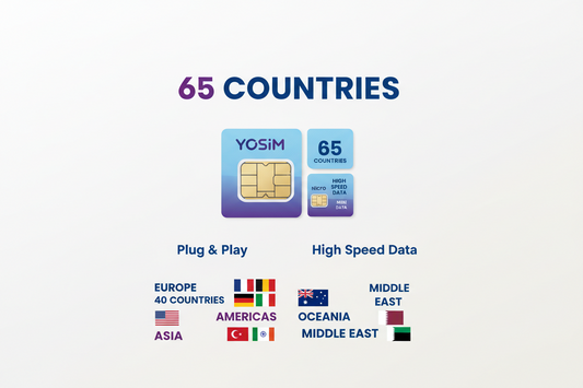 多地區65國實體SIM卡 - 歐洲美國澳洲紐西蘭上網吃到飽旅遊網卡
