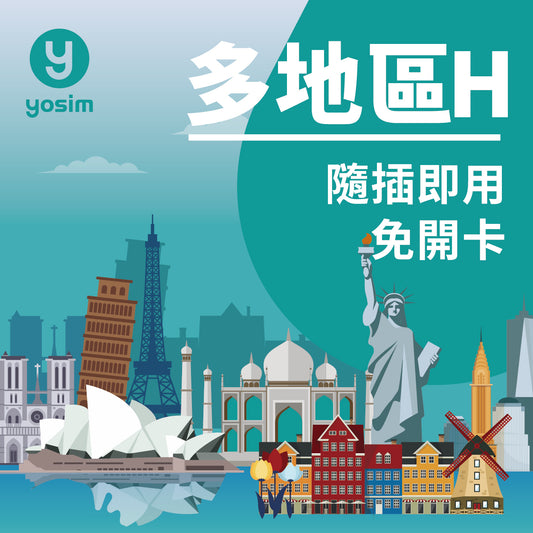 【多地區Ｈ．65國上網卡】歐洲美國澳洲紐西蘭｜實體SIM卡吃到飽