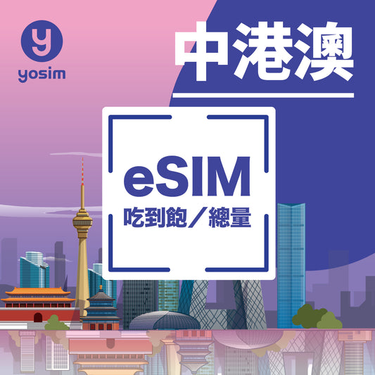 【中港澳｜eSIM 免翻牆】上網吃到飽、總量型｜中國、香港、澳門 eSIM 推薦｜虛擬卡、即買即發
